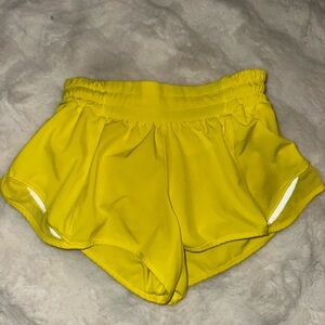 Lululemon Athletica Vibrant Yellow Athletic Shorts